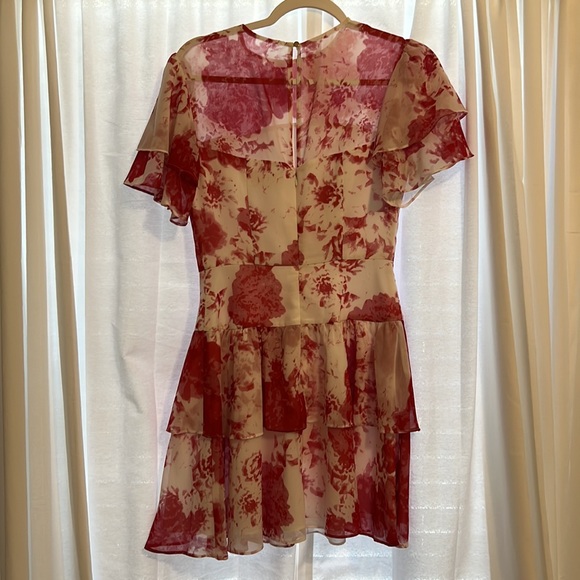 KEEPSAKE THE LABEL Enchanted Mini Dress in Ivory Rose Floral - Picture 4 of 4